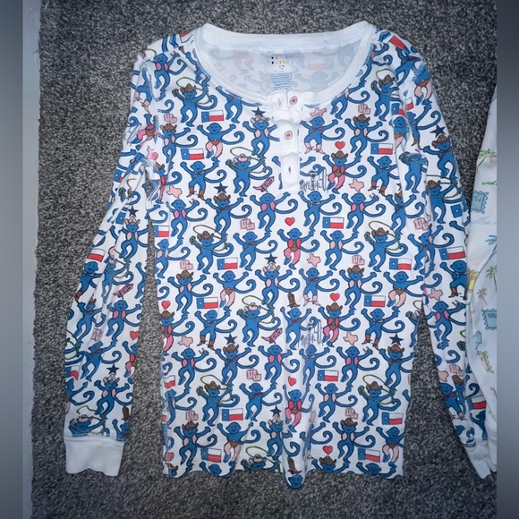 ROLLER RABBIT PAJAMA TOPS SET OF 2 size 12 - Picture 2 of 9